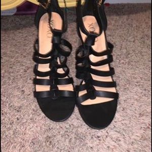 Black xoxo heels